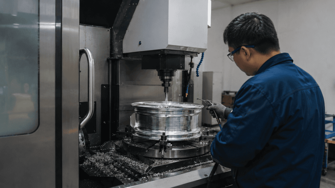 CNC machining process for alloy wheels