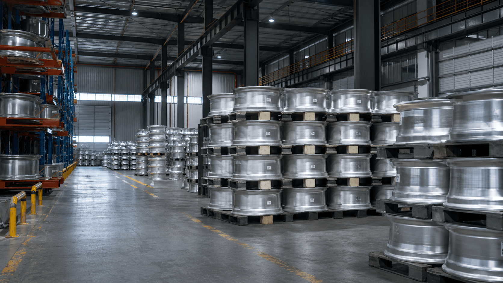 Wheel warehouse, export packaging and global shipping support